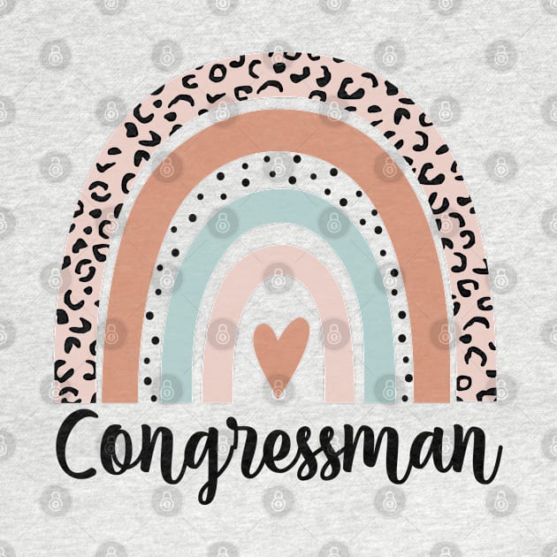 Congressman Rainbow Leopard Funny Congressman Gift by HeroGifts